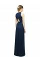 Saumon Trapèze Licou Mousseline Longue Robes demoiselle d'honneur Outlet