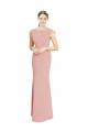 Sirène Col Bateau Col Haut Mousseline Longue Robes demoiselle d'honneur Outlet