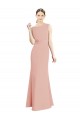 Sirène Col Bateau Col Haut Mousseline Longue Robes demoiselle d'honneur Outlet