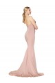 Sirène Col Haut Crêpe Stretch Longue Formelles Robes demoiselle d'honneur / Robes de soirée / Robes de bal Outlet