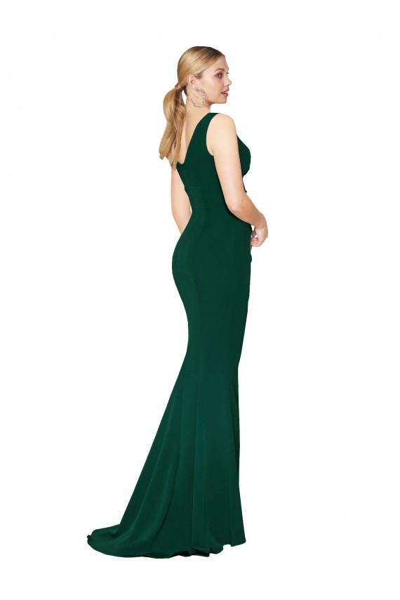 Sirène Col V Crêpe Stretch Longue Formelles Robes demoiselle d'honneur / Robes de soirée / Robes de bal Outlet