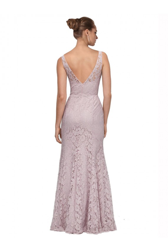 Sirène Col V Dentelle Longue Robes demoiselle d'honneur / Robes de bal Outlet