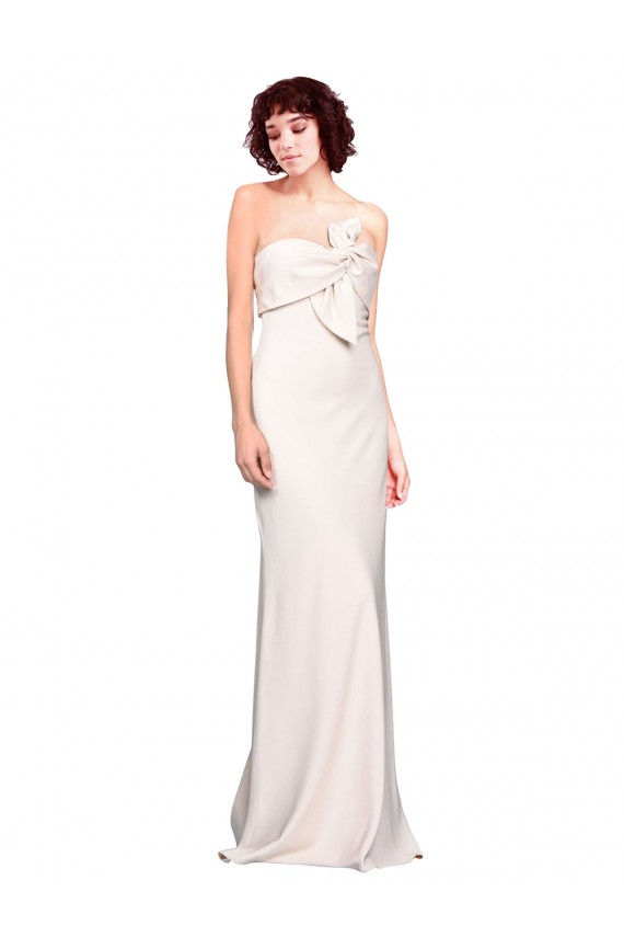 Sirène Sans bretelle Crêpe Stretch Longue Robes demoiselle d'honneur / Robes de bal Outlet