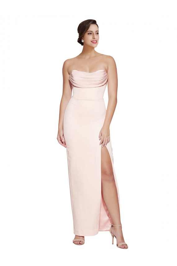 Sirène Satiné Stretch Longue Formelles Robes demoiselle d'honneur / Robes de soirée / Robes de bal Outlet