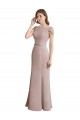 Sirène Scoop Col Haut Mousseline Dentelle Longue Robes demoiselle d'honneur Outlet