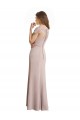 Sirène Scoop Col Haut Mousseline Dentelle Longue Robes demoiselle d'honneur Outlet