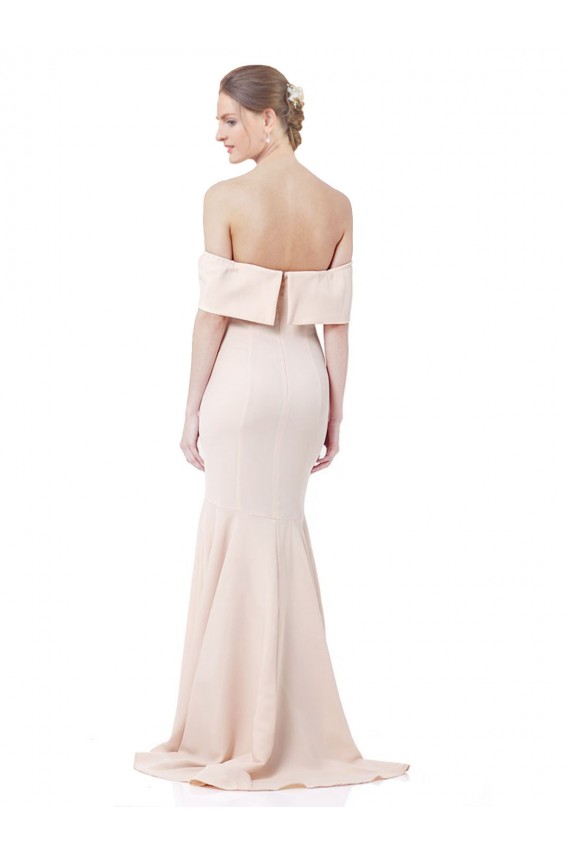 Sirène Épaule Dénudée Col Haut Crêpe Stretch Longue Formelles Robes demoiselle d'honneur / Robes de soirée / Robes de bal Outlet