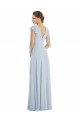 Trapèze Bateau Mousseline Longue Formelles Robes demoiselle d'honneur / Robes de soirée Outlet