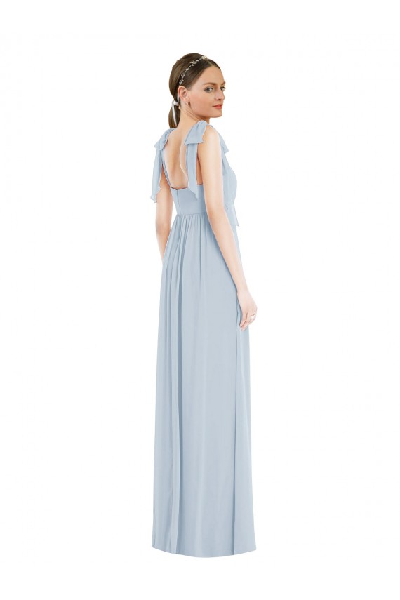Trapèze Bretelles spaghetti Mousseline Longue Robes demoiselle d'honneur Outlet