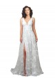 Trapèze Col V Dentelle Robes de mariée Outlet