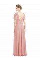 Trapèze Col V Mousseline Longue Robes demoiselle d'honneur Outlet