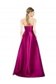 Trapèze Col V Satiné Longue Robes demoiselle d'honneur / Robes de bal Outlet