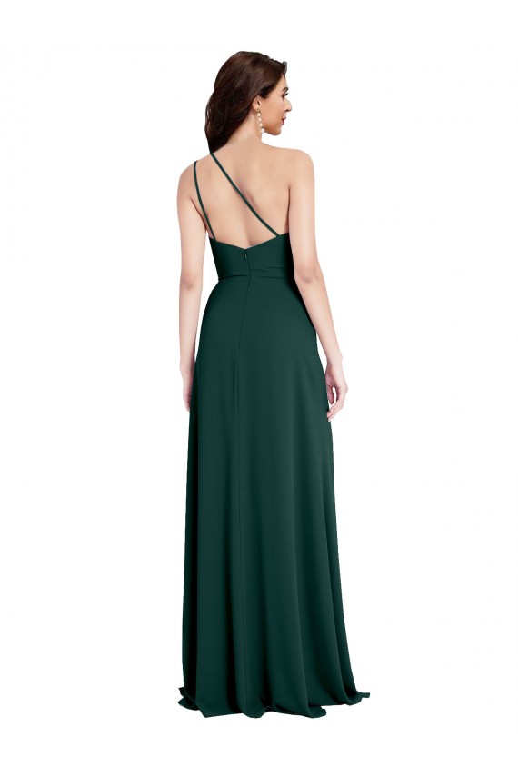 Trapèze Crêpe Stretch Longue Formelles Robes demoiselle d'honneur / Robes de soirée / Robes de bal Outlet