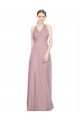 Trapèze Licou Col V Tulle Longue Robes demoiselle d'honneur Outlet