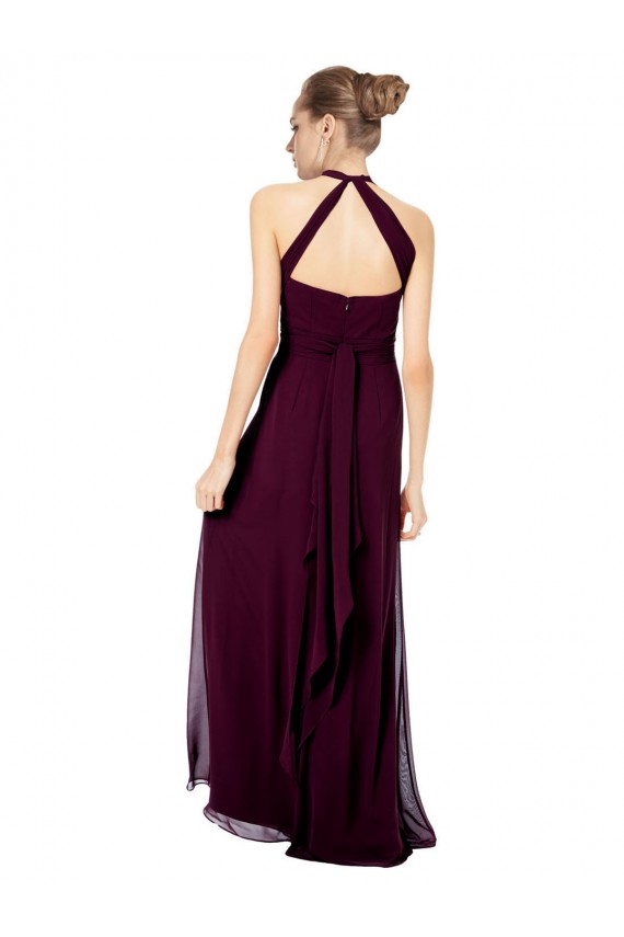 Trapèze Licou Mousseline Longue Robes demoiselle d'honneur Outlet