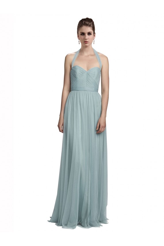 Trapèze Licou Tulle Longue Robes demoiselle d'honneur Outlet