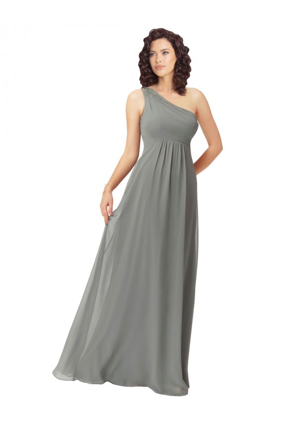 Trapèze Mousseline Longue Robes demoiselle d'honneur Outlet