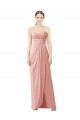 Trapèze Sans bretelle Mousseline Longue Asymétrique Robes demoiselle d'honneur Outlet
