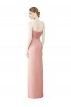 Trapèze Sans bretelle Mousseline Longue Asymétrique Robes demoiselle d'honneur Outlet