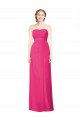 Trapèze Sans bretelle Mousseline Longue Robes demoiselle d'honneur Outlet