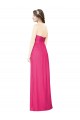 Trapèze Sans bretelle Mousseline Longue Robes demoiselle d'honneur Outlet