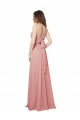 Trapèze Sans bretelle Mousseline Longue Robes demoiselle d'honneur Outlet
