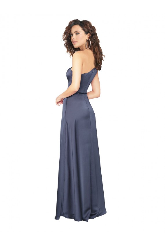 Trapèze Satiné Soyeux Longue Formelles Robes demoiselle d'honneur / Robes de soirée / Robes de bal Outlet