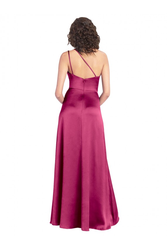 Trapèze Satiné Stretch Longue Formelles Robes demoiselle d'honneur / Robes de soirée / Robes de bal Outlet