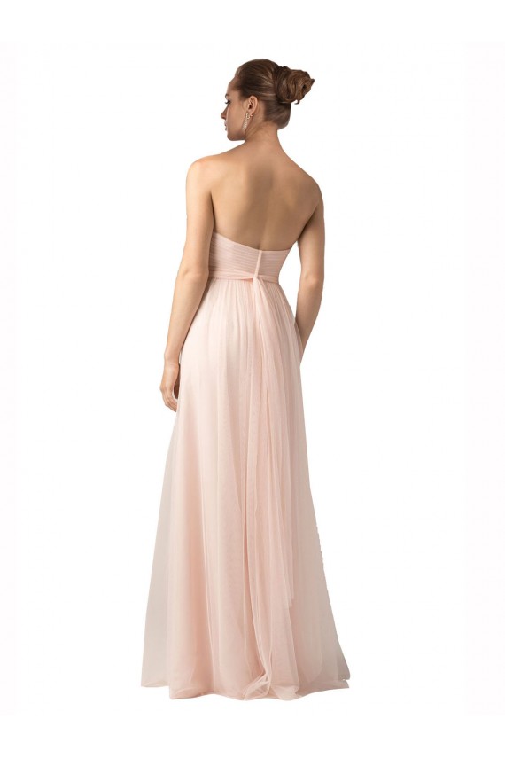 Trapèze Tulle Longue Robes demoiselle d'honneur Outlet