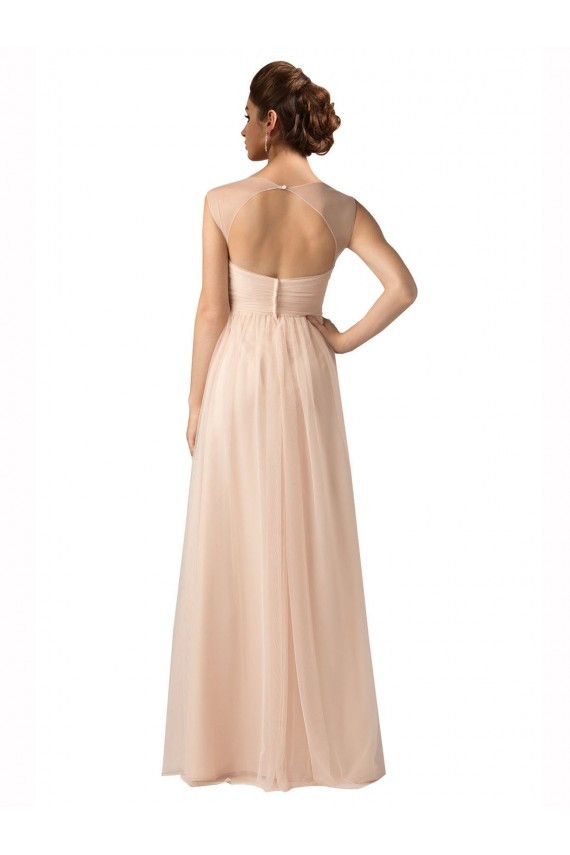 Trapèze Tulle Longue Robes demoiselle d'honneur Outlet