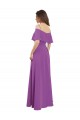 Trapèze Épaule Dénudée Bretelles spaghetti Mousseline Longue Robes demoiselle d'honneur Outlet