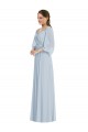 Trapèze Épaule Dénudée Mousseline Longue Formelles Robes demoiselle d'honneur / Robes de soirée Outlet