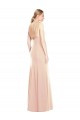 Trompette Bateau Crêpe Stretch Longue Robes demoiselle d'honneur / Robes de bal Outlet