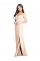 Trompette Bretelles spaghetti Crêpe Stretch Longue Robes demoiselle d'honneur / Robes de bal Outlet