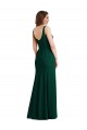 Trompette Col Carré Crêpe Stretch Longue Robes demoiselle d'honneur / Robes de bal Outlet