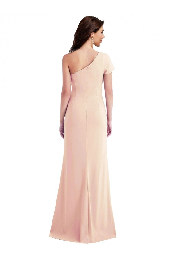 Trompette Crêpe Stretch Longue Formelles Robes demoiselle d'honneur / Robes de soirée / Robes de bal Outlet