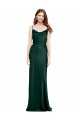 Vert Chasseur Fourreau Satiné Stretch Longue Formelles Robes demoiselle d'honneur / Robes de soirée / Robes de bal Outlet