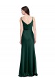 Vert Chasseur Fourreau Satiné Stretch Longue Formelles Robes demoiselle d'honneur / Robes de soirée / Robes de bal Outlet