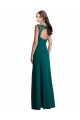 Vert Chasseur Trapèze Col V Mousseline Dentelle Longue Robes demoiselle d'honneur Outlet
