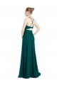 Vert Chasseur Trapèze Col V Mousseline Longue Robes demoiselle d'honneur Outlet