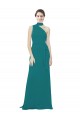 Vert Chasseur Trapèze Mousseline Longue Robes demoiselle d'honneur Outlet