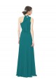 Vert Chasseur Trapèze Mousseline Longue Robes demoiselle d'honneur Outlet
