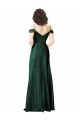 Vert Chasseur Trapèze Épaule Dénudée Bretelles spaghetti Satiné Stretch Longue Formelles Robes demoiselle d'honneur / Robes de soirée / Robes de bal Outlet