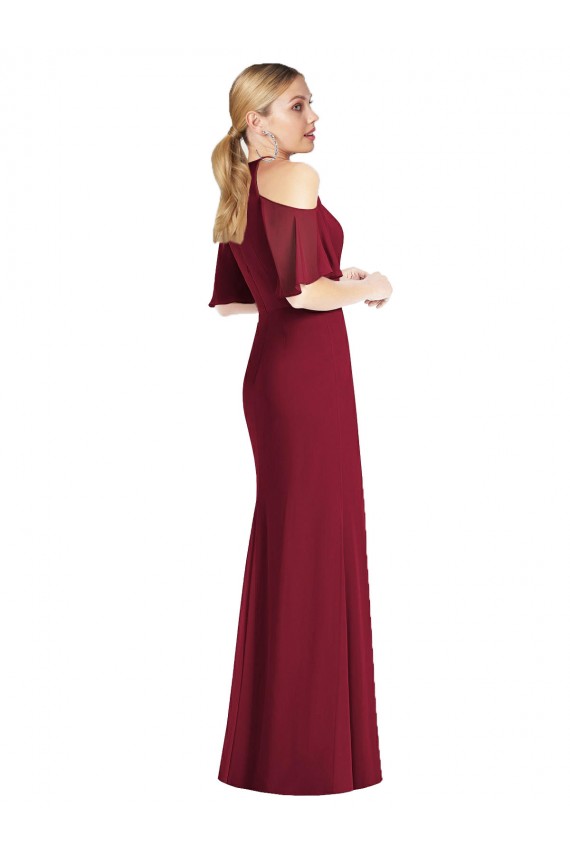Vert Sauge Sirène Licou Mousseline Longue Robes demoiselle d'honneur Outlet