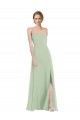 Vert Sauge Trapèze Scoop Mousseline Longue Robes demoiselle d'honneur Outlet