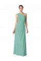Vert de jade Trapèze Mousseline Longue Robes demoiselle d'honneur Outlet