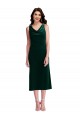 Vert foncé Fourreau midi Velours Stretch Courte Robes demoiselle d'honneur / Robes de bal / Robes de cocktail Outlet