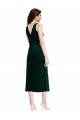 Vert foncé Fourreau midi Velours Stretch Courte Robes demoiselle d'honneur / Robes de bal / Robes de cocktail Outlet