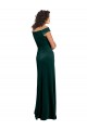 Vert foncé Trapèze Col Carré Velours Stretch Longue Formelles Robes demoiselle d'honneur / Robes de soirée / Robes de bal Outlet