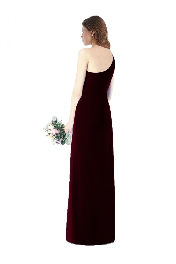 Vert foncé Trompette Mousseline Longue Robes demoiselle d'honneur Outlet